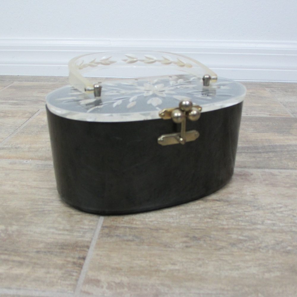 Vintage Lucite Oval Clutch Purse